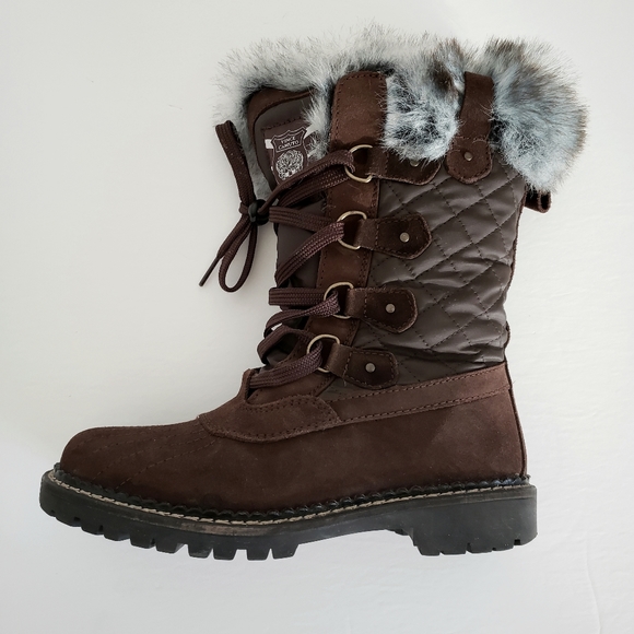 Vince Camuto Furry Brown Winter Boots - Soft Furry Lining - Picture 1 of 10